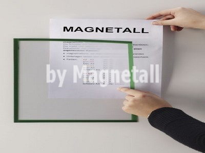 Magnetic display with pricelist  on the wall